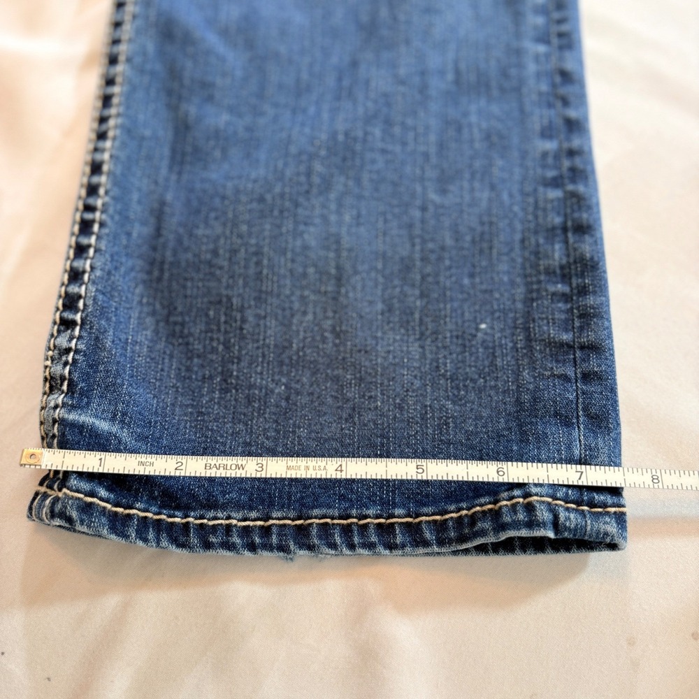 Silver Jeans Co Suki Straight Leg Jean Women W34 L30 Mid Rise Stretch Blue Denim - Picture 10 of 10